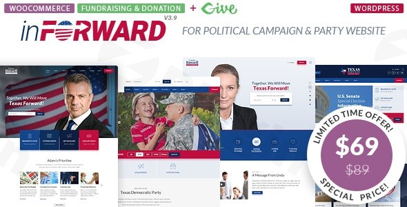 inforward political campaign and party wordpress theme plugin - Download WordPress Themes in One Place​