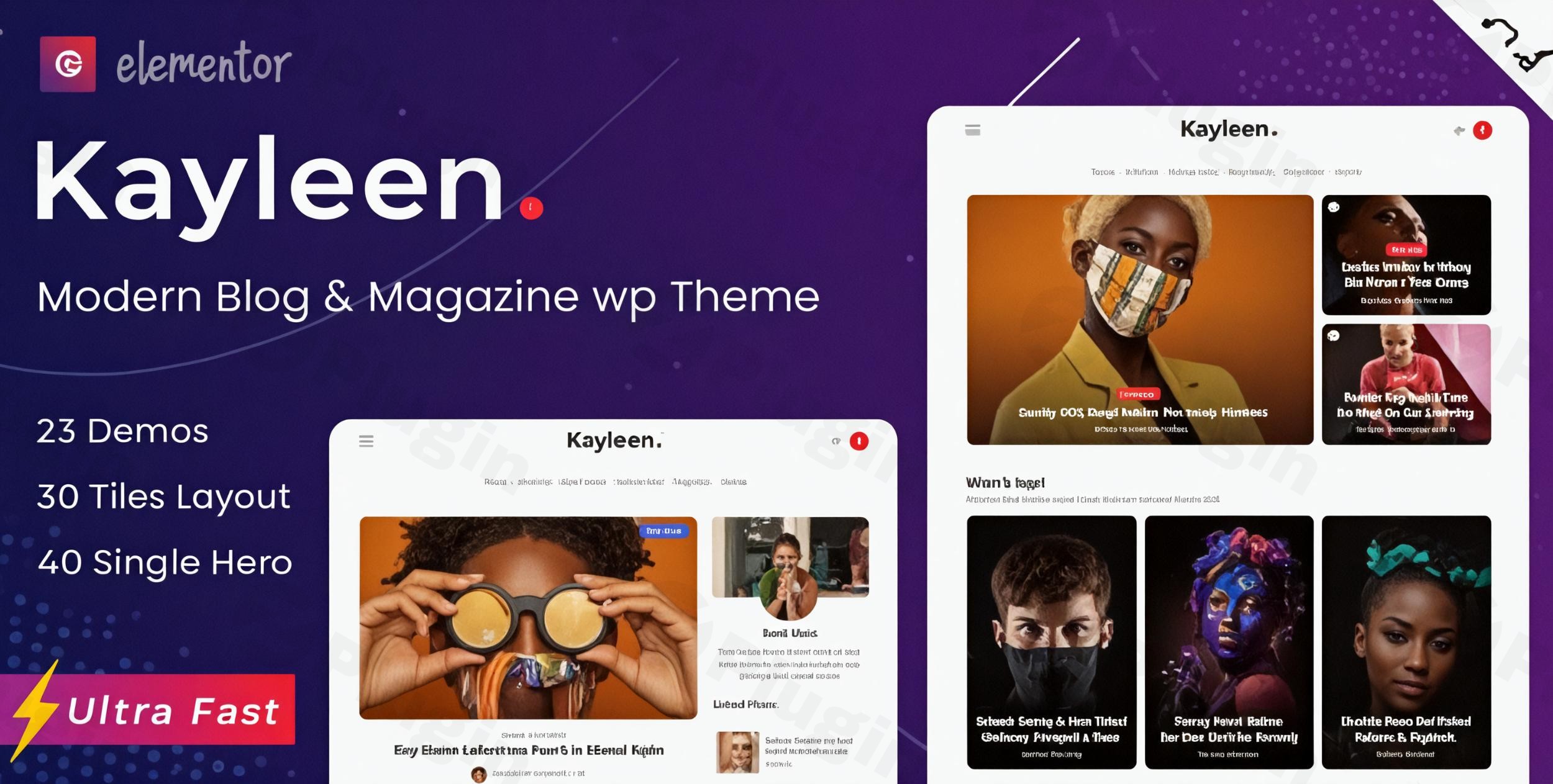 kayleen blog magazine wordpress theme by rivaxstudio plugin - Download WordPress Themes in One Place​