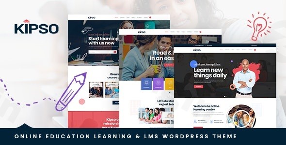 kipso education lms wordpress theme plugin - Download WordPress Themes in One Place​