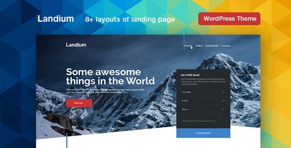 landium wordpress mobile app landing page theme plugin - Download WordPress Themes in One Place​