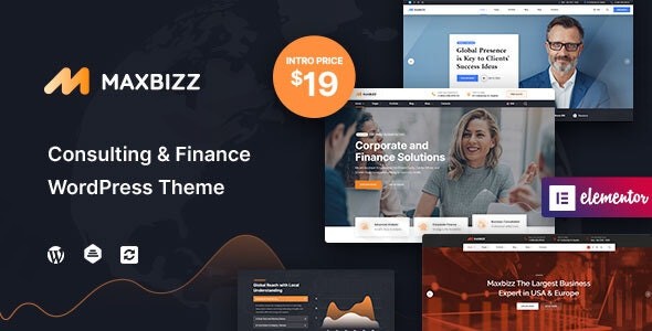 maxbizz consulting financial elementor wordpress theme plugin - Download WordPress Themes in One Place​