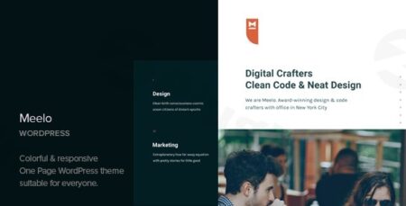 meelo corporate one page wordpress theme plugin - Meelo - Corporate One Page Wordpress Theme