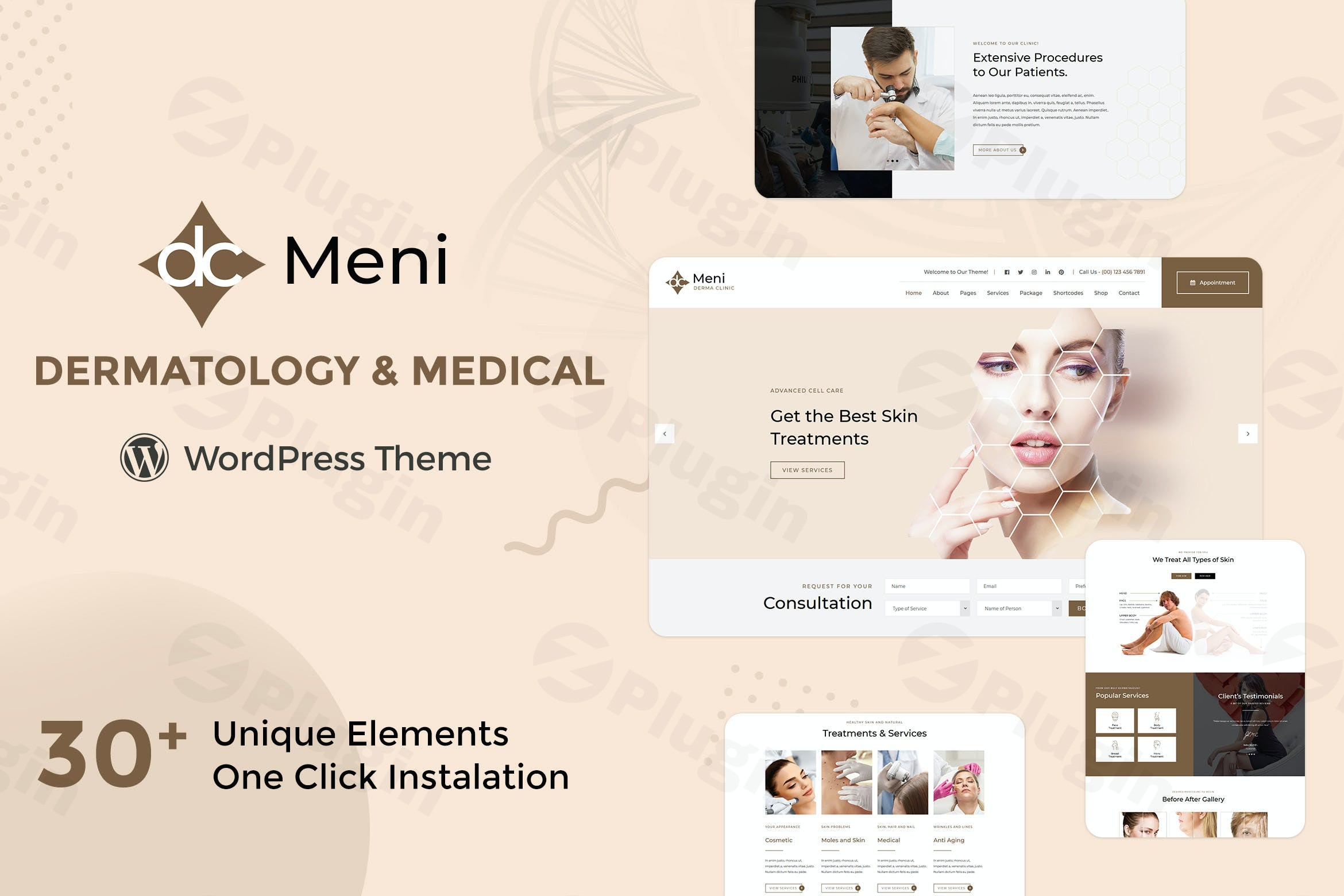 meni healthcare medical doctor theme plugin - Download WordPress Themes in One Place​