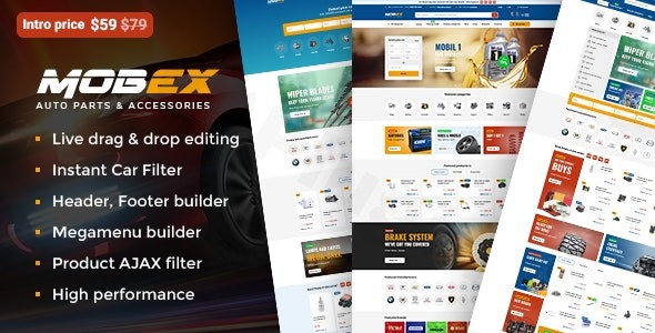 mobex auto parts wordpress theme plugin - Download WordPress Themes in One Place​
