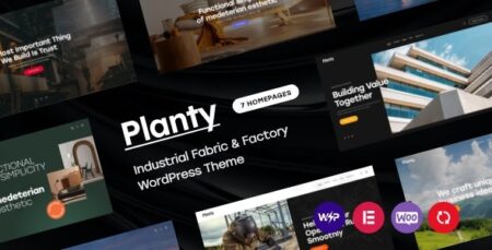 planty industrial fabric factory wordpress theme plugin - Planty - Industrial Fabric & Factory Wordpress Theme