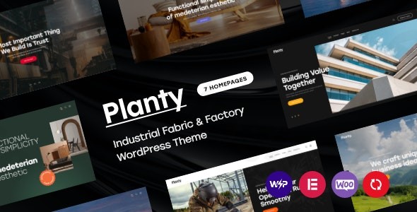 planty industrial fabric factory wordpress theme plugin - Download WordPress Themes in One Place​