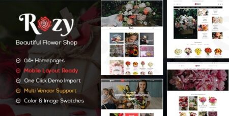 rozy flower shop woocommerce wordpress theme plugin - Rozy - Flower Shop Woocommerce Wordpress Theme