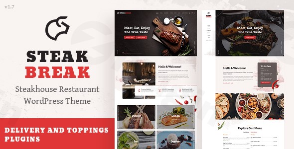 steakbreak meat restaurant wordpress theme plugin - Download WordPress Themes in One Place​