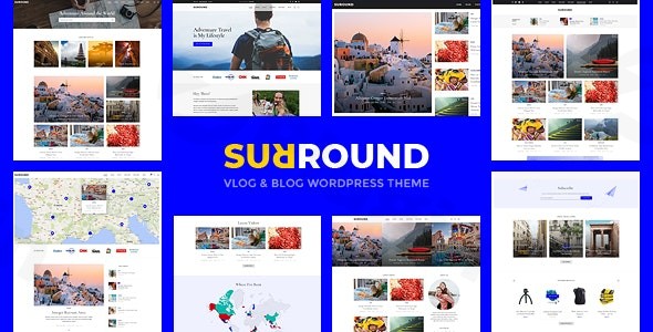 surround vlog blog wordpress theme plugin - Download WordPress Themes in One Place​