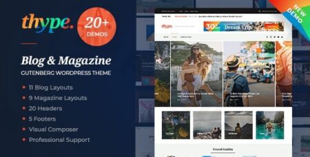 thype personal blog wordpress theme plugin - Thype | Personal Blog Wordpress Theme