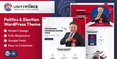 unityforce politics election wordpress theme plugin - Unityforce | Politics & Election Wordpress Theme