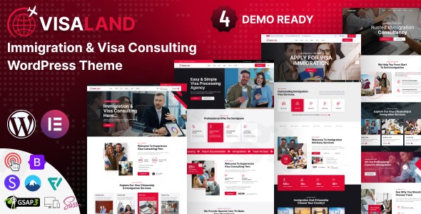 visaland immigration and visa consulting wordpress theme plugin - Download WordPress Themes in One Place​