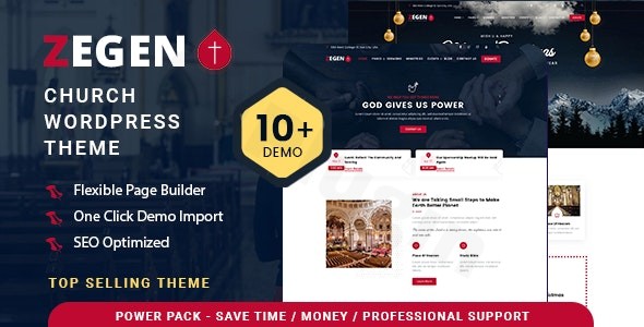 zegen church wordpress theme plugin - Download WordPress Themes in One Place​