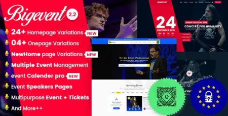 bigevent conference event wordpress theme plugin - Bigevent - Conference Event Wordpress Theme