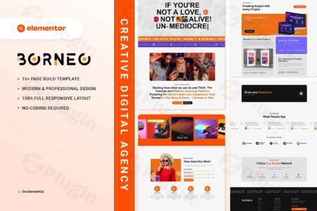 Borneo – Creative Digital Agency Elementor Template Kit borneo creative digital agency elementor template kit plugin - Borneo - Creative Digital Agency Elementor Template Kit