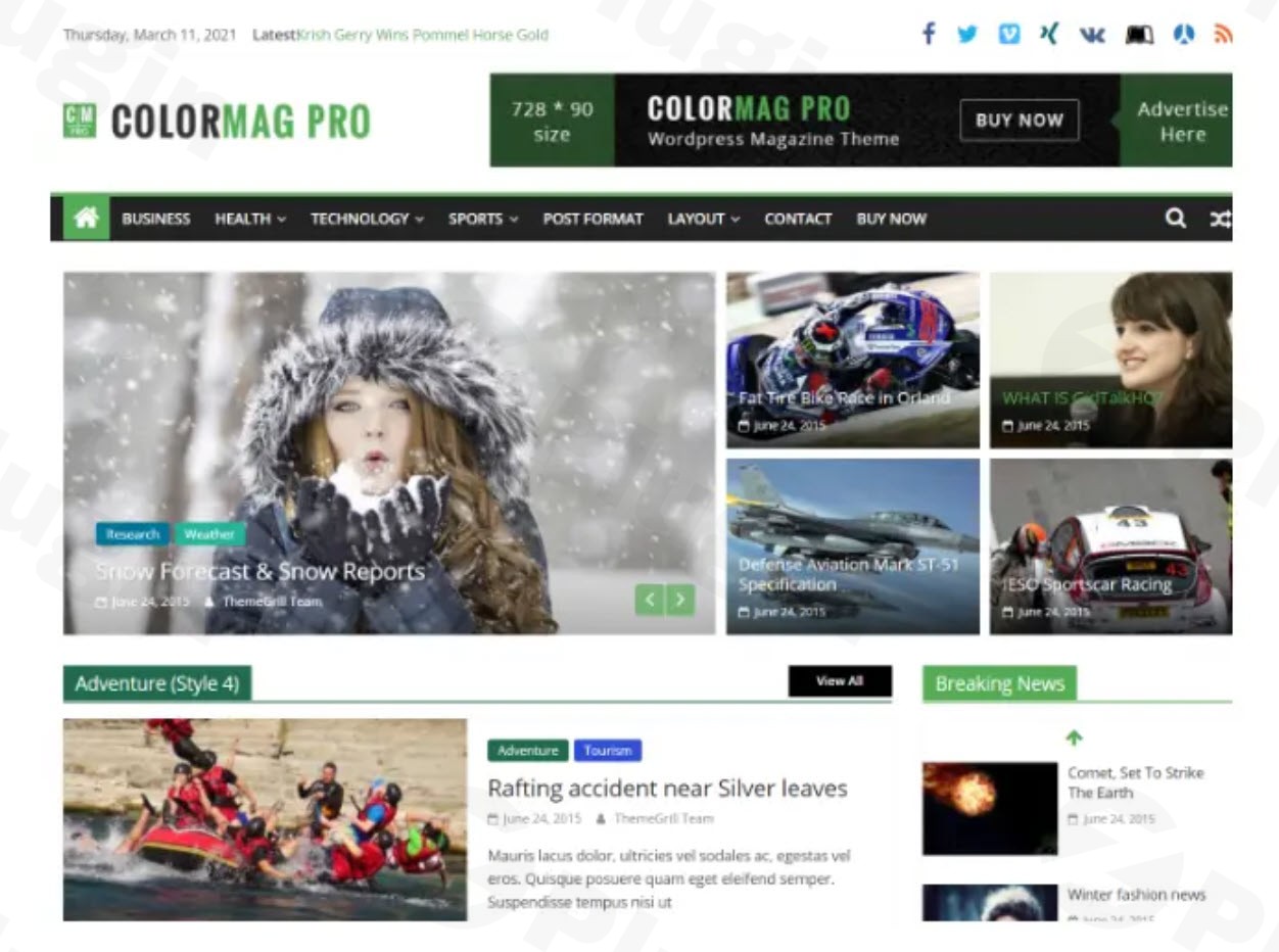 colormag pro magazine news style wordpress theme plugin - Download WordPress Themes in One Place​