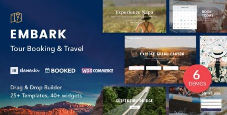 embark tour booking travel wordpress theme plugin - Embark - Tour Booking & Travel Wordpress Theme