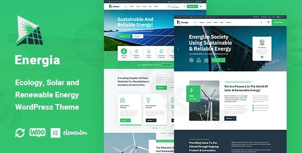 energia renewable energy wordpress theme plugin - Download WordPress Themes in One Place​
