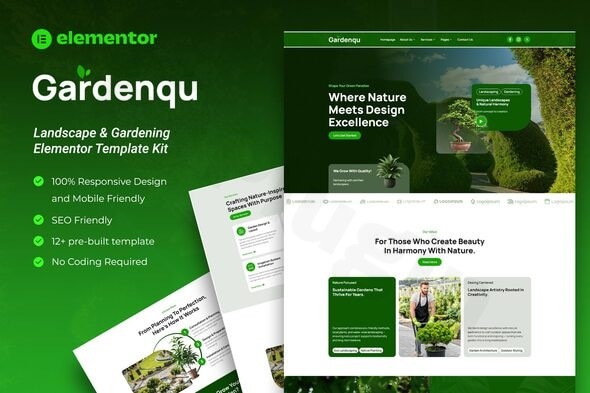 gardenqu landscape gardening elementor template kit plugin - Download the Best WordPress Plugins in One Place​