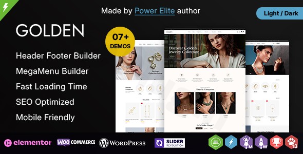 golden jewelry store and gem stone wordpress theme plugin - Download WordPress Themes in One Place​