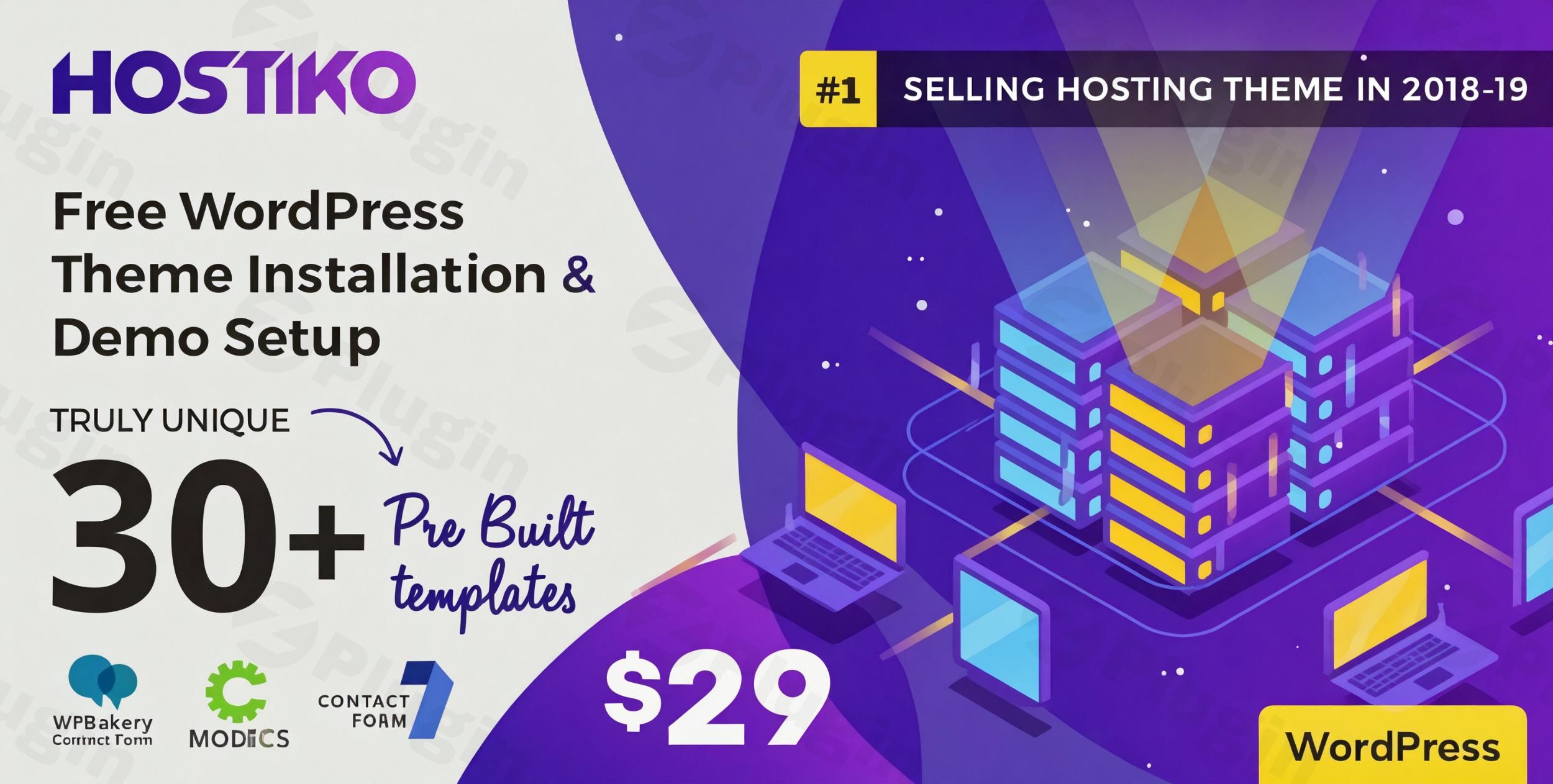 hostiko wordpress whmcs hosting theme plugin - Download WordPress Themes in One Place​