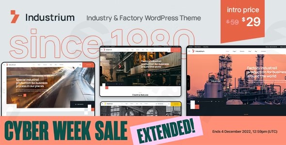 industrium industry factory wordpress theme plugin - Download WordPress Themes in One Place​