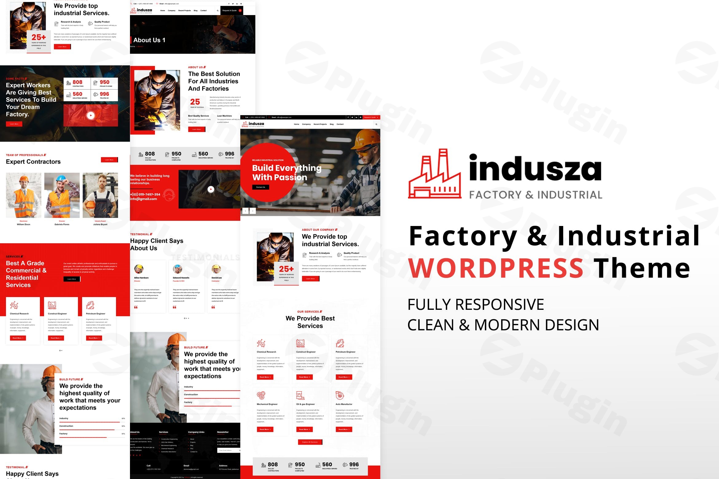 indusza industrial factory wordpress plugin - Download WordPress Themes in One Place​