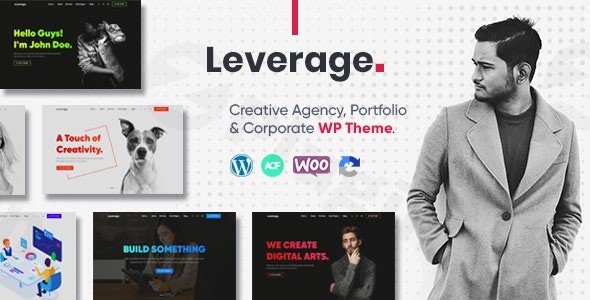 leverage creative agency portfolio wordpress theme plugin - Download WordPress Themes in One Place​