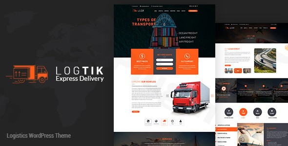logtik logistics transportation theme plugin - Download WordPress Themes in One Place​