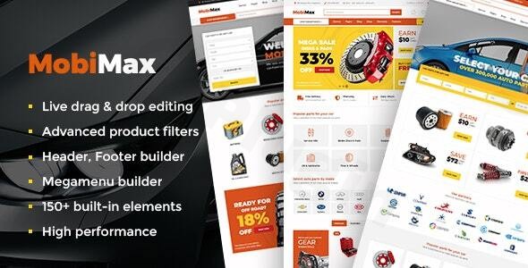 mobimax auto parts wordpress theme woocommerce shop plugin - Download WordPress Themes in One Place​