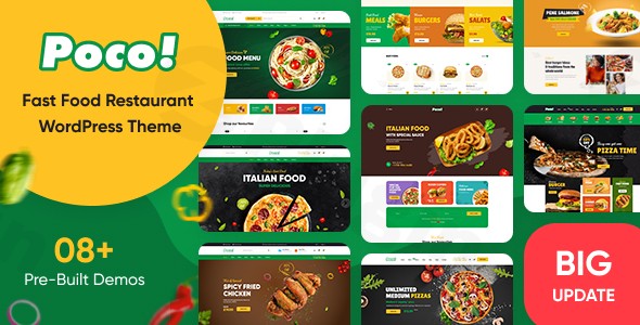 poco fast food restaurant wordpress theme plugin - Download WordPress Themes in One Place​