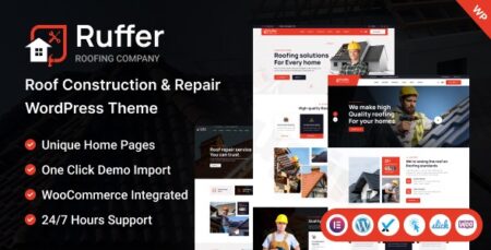 ruffer roof construction repair wordpress theme plugin - Ruffer - Roof Construction & Repair Wordpress Theme