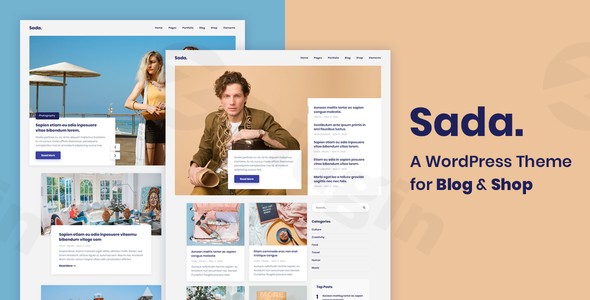 sada a wordpress theme for blog shop plugin - Download WordPress Themes in One Place​