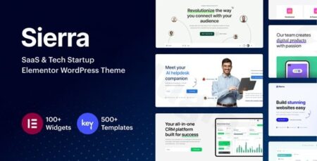 sierra saas tech startup elementor wordpress theme plugin - Sierra - Saas & Tech Startup Elementor Wordpress Theme