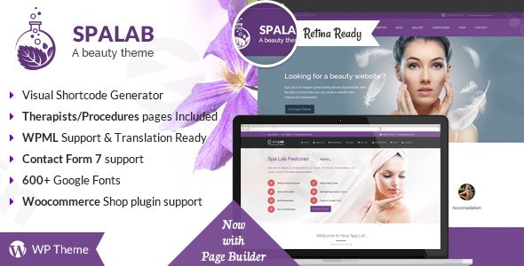 spa lab beauty spa health spa theme plugin - Download WordPress Themes in One Place​