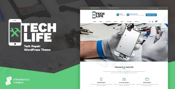 techlife mobile tech electronics repair shop wordpress theme plugin - Download WordPress Themes in One Place​