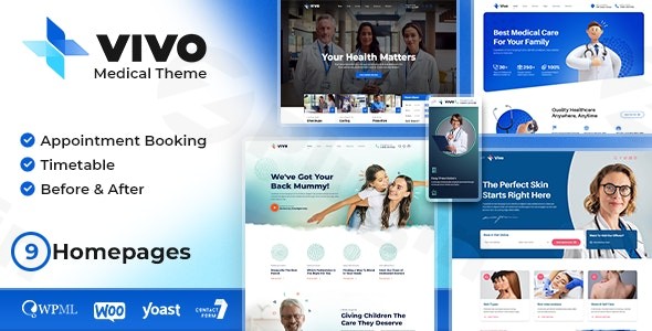 vivo health and medical wordpress theme plugin - Download WordPress Themes in One Place​