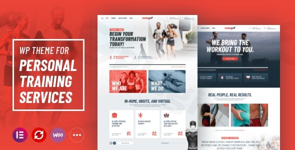 nanofit wp theme for personal training services plugin - Download WordPress Themes in One Place​