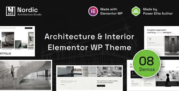 nordic architecture interior design wordpress theme plugin - Download WordPress Themes in One Place​