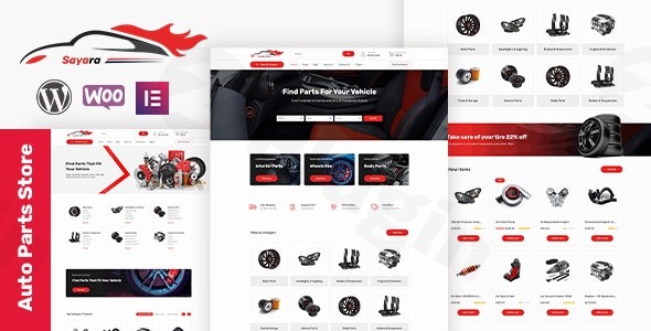 sayara auto parts store woocommerce wordpress theme plugin - Download WordPress Themes in One Place​