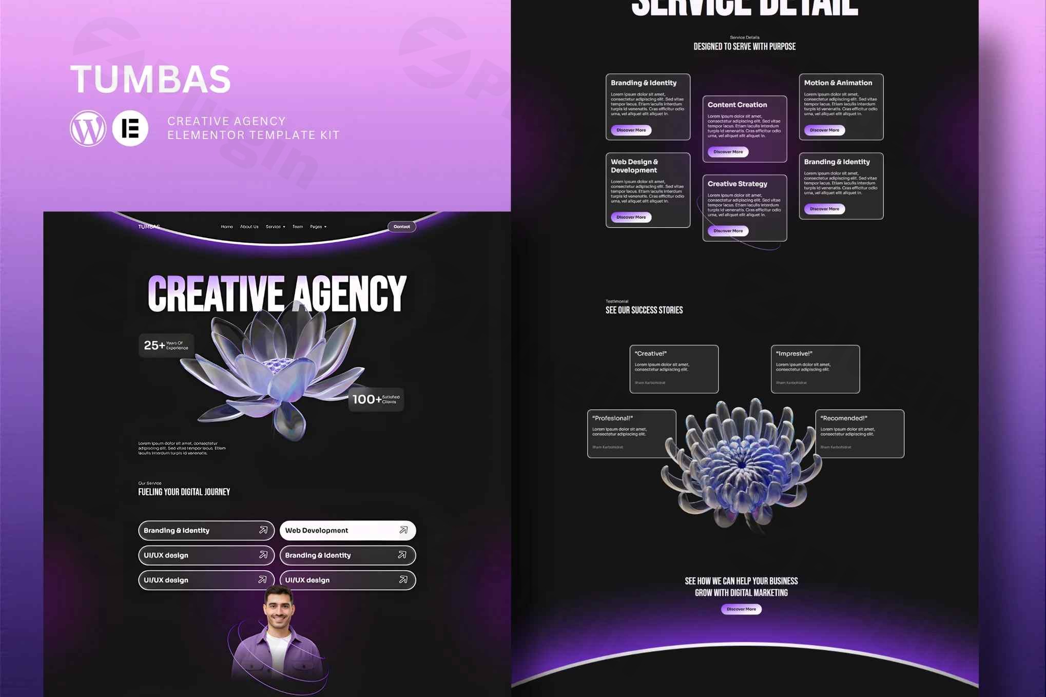 tumbas creative agency elementor template kit plugin - Download the Best WordPress Plugins in One Place​