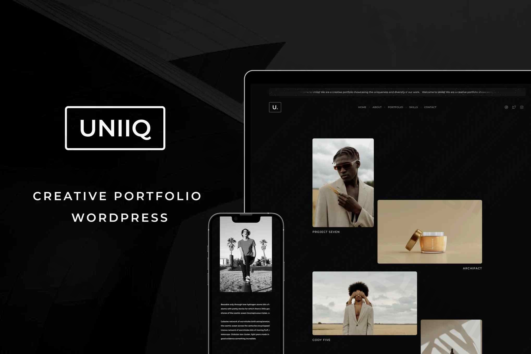 uniiq photography portfolio wordpress theme plugin - Download WordPress Themes in One Place​