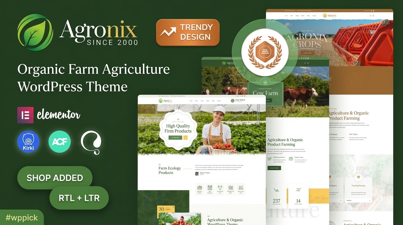 agronix organic farm agriculture wordpress theme rtl feature - Download the Best WordPress Plugins in One Place​