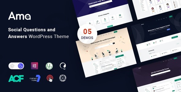 ama bbpress forum wordpress theme with social questions and answers plugin - Download WordPress Themes in One Place​