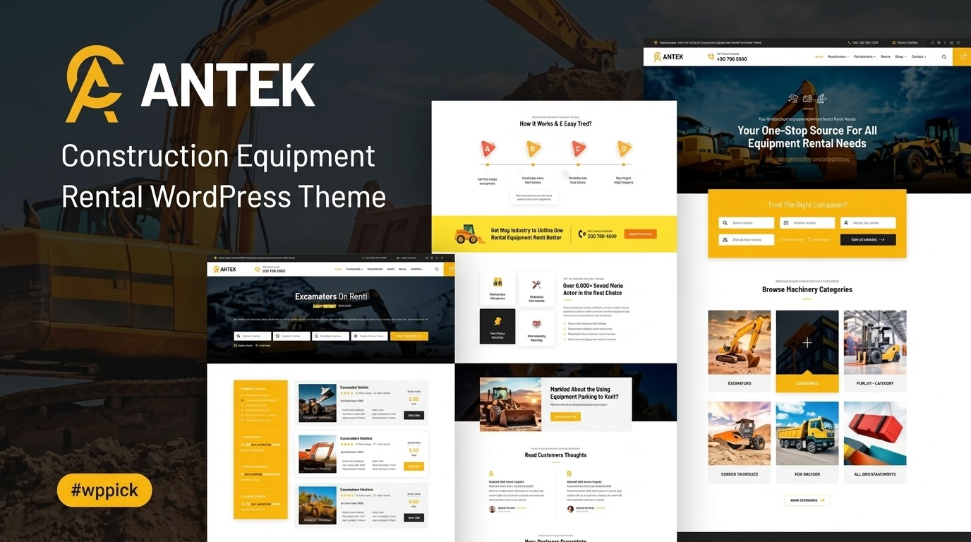 antek construction equipment rentals wordpress theme by park of ideas feature - Antek - Construction Equipment Rentals Wordpress Theme By Park_of_ideas