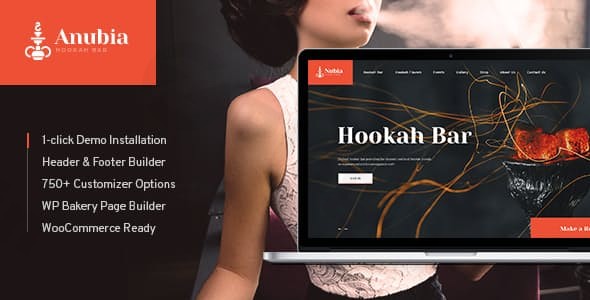 anubia smoking and hookah bar wordpress theme plugin - Download WordPress Themes in One Place​