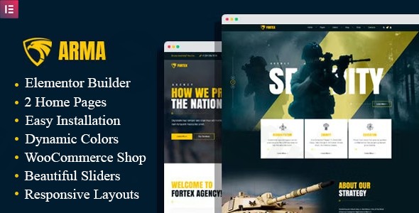 arma military service wordpress theme plugin - Download WordPress Themes in One Place​