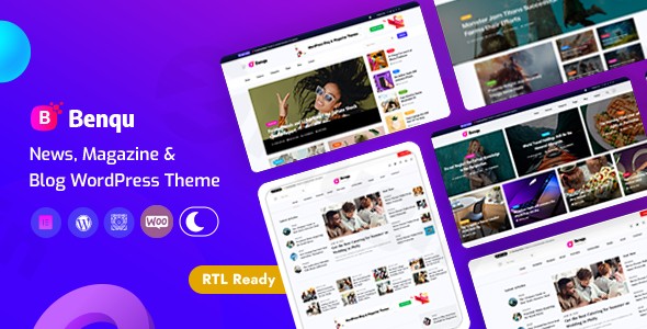 benqu elementor newspaper magazine wordpress theme plugin - Download WordPress Themes in One Place​