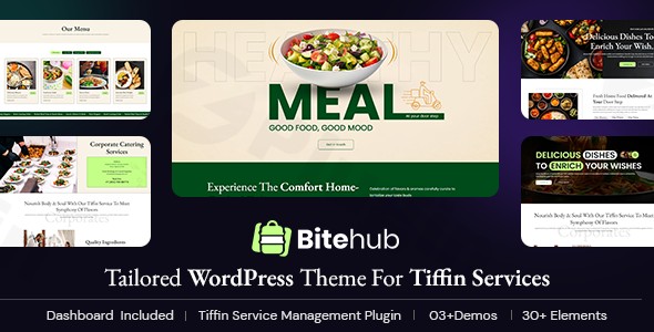 bitehub tiffin food delivery wordpress theme plugin - Download WordPress Themes in One Place​