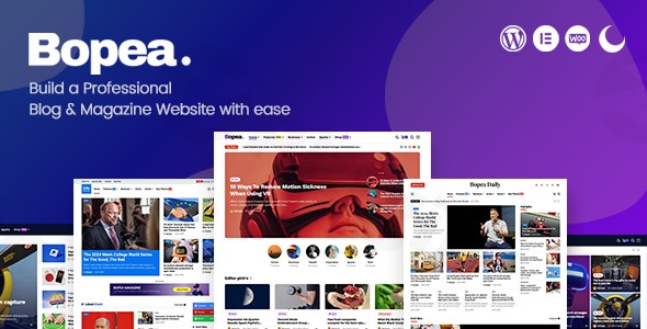 bopea newspaper magazine wordpress theme plugin - Download WordPress Themes in One Place​